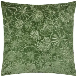 furn. Picking Patch Embroidered Velvet Polyester Filled Cushion