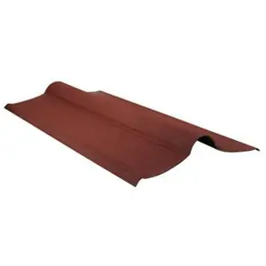 PACK OF 15 (Total 15 Units) - Premium Bitumen Red Ridge Roof Sheet - 1000mm x 200mm (875mm Cover)