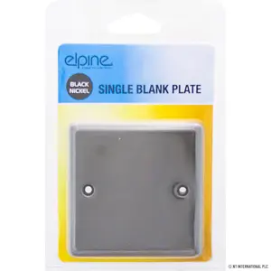 Black Nickel Single Blank Plate Light Switch Home Office Electric Socket