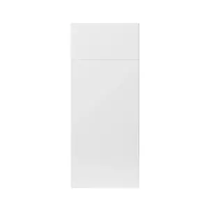 GoodHome Stevia Gloss white Slab Door & drawer 300mm