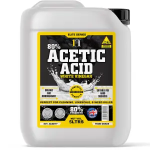 Weed Killer Path Cleaner Acetic Acid Concentrated 80%10 Litres Glyphosate Free - White Vinegar Patio Cleaner