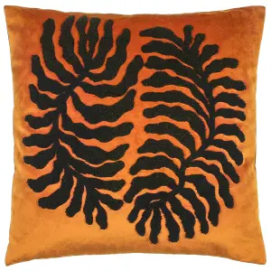 furn. Maldive Botanical Velvet Tufted Feather Filled Cushion