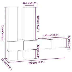 Berkfield Wall-mounted TV Cabinet Sonoma Oak Engineered Wood