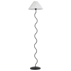 Metal Floor Lamp Black and White JIKAWO