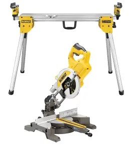 Dewalt DCS777N XR 54v Flexvolt Cordless 216mm Mitre Saw Bare & DE7033 Leg Stand