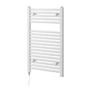 Triton White Electric Heated Towel Rail - 770x500mm