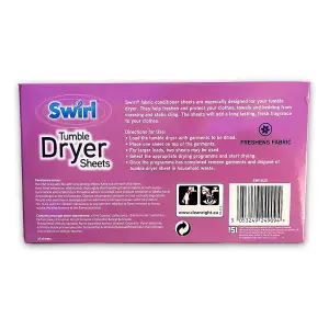 Swirl Tumble Dryer Sheet Spring Fresh Scent 35 Sheets