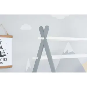 Birlea Children's Teepee Single Bed Frame White & Grey