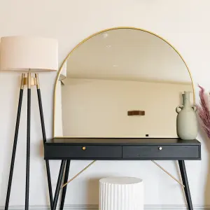 Jobu home - Akiko - Gold Metal Arched Mirror - 95cm x 120cm