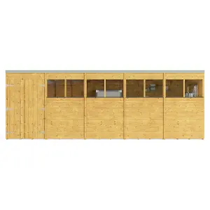 BillyOh Expert Tongue and Groove Pent Workshop - Pressure Treated - 20x8 - Windowed