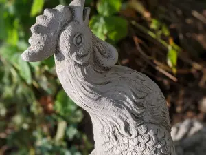 Large Stone Cast Cockerel Ornament