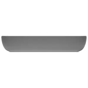 Belfry Bathroom Mcneely 380mm W Ceramic Rectangular Sink Dark Grey