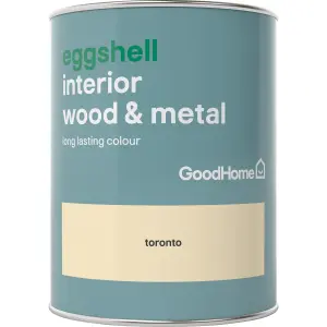 GoodHome Toronto Eggshell Metal & wood paint, 750ml