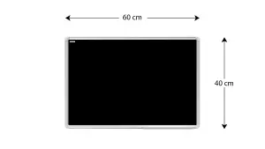 ALLboards Chalkboard black magnetic surface aluminium frame 60x40 cm