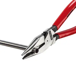 Draper KNIPEX 08 21 185 SB Needle-Nose Combination Pliers plastic coated black atramentized, 185mm 13177