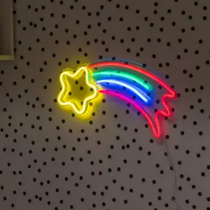 ValueLights Shooting Star Neon White Light Decoration