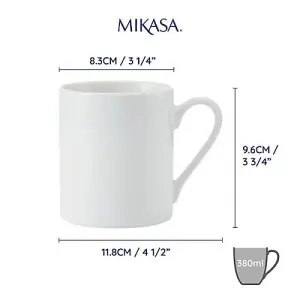 Mikasa Egret Set of 4 380ml Mugs