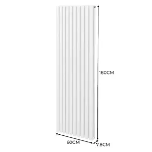 Oval Radiator - 1800 x 600mm - White