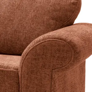 Ingrid 3 Seater Sofa in Burnt Orange