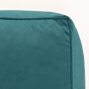 icon Amara Velvet Bean Bag Pouffe Teal Green