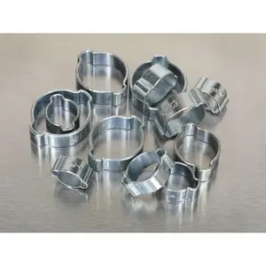 140 Piece Zinc Plated O-Clip Assortment - Double Ear Fasteners - Various Sizes