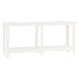 Berkfield Work Bench White 180x50x80 cm Solid Wood Pine