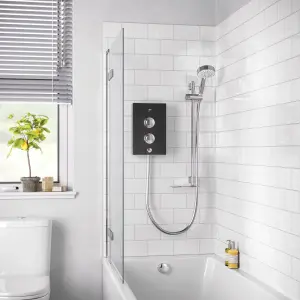 Mira Decor Black onyx Manual Electric Shower, 9.5kW