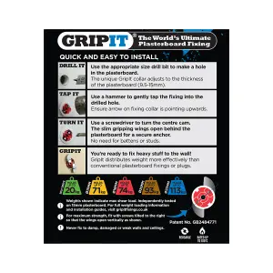 Gripit - Red / 18mm - Pack of 8