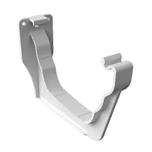 10 x White Ogee Fascia Gutter Brackets, Freeflow 135mm Rain Water Systems