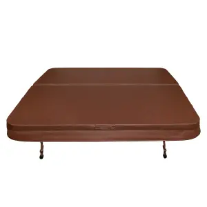 Hot Tub Spa Cover Brown 2.2m x 2.2m