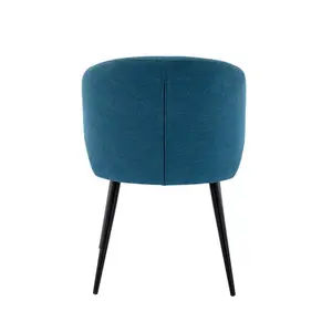 Cloey Canei Upholstered Dining Chair Blue