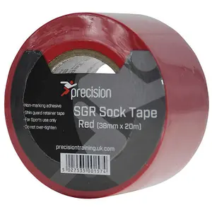 5 PACK - 38mm x 20m RED Sock Tape - Football Shin Guard Pads Holder Tape