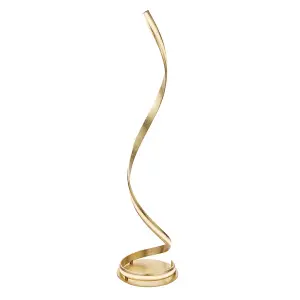 Luminosa Aria Integrated Led Floor Lamp Gold Leaf, White Acrylic