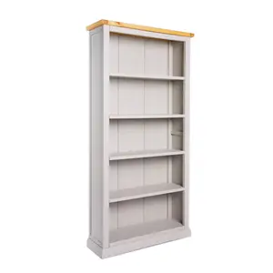 Bingham 180cm H x 90cm W Standard Bookcase Grey/Brown