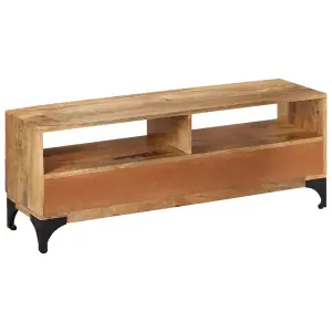 Berkfield TV Stand Mango Wood 120x35x45 cm