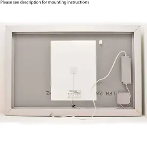 600 x 900mm IP44 LED Bathroom Mirror & Demister - Tunable White Diffused Border