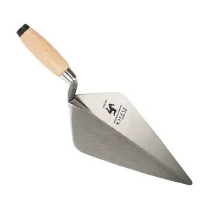 Spear & Jackson 10110V Tyzack Wood Handle Broad Heel Capped Brick Trowel 10"