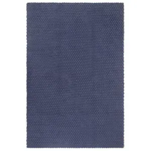 Berkfield Rug Rectangular Navy Blue 180x250 cm Cotton