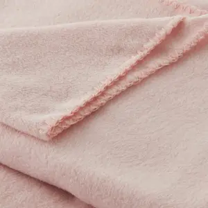 Pink Plain Fleece Throw