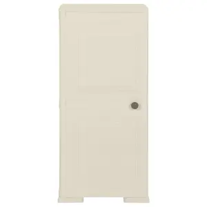 Berkfield Plastic Cabinet 40x43x85.5 cm Wood Design Cream