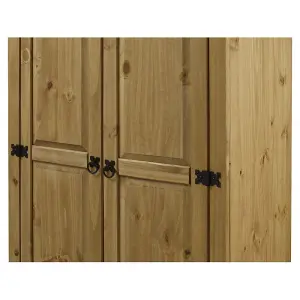 Mercers Furniture Corona Budget 2 Door 1 Shelf Wardrobe Solid Pine with Mexican Styling