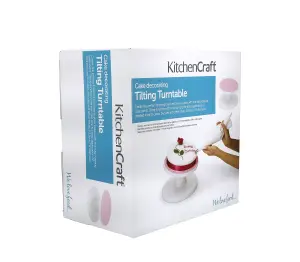 New KitchenCraft Sweetly Does It Tilting Turntable Cake Decorating Stand