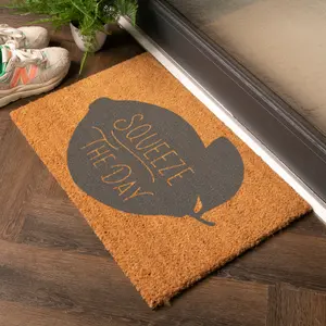 Grey Fun Squeeze The Day Doormat