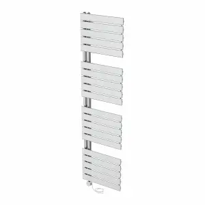 Rinse Bathrooms Touch Screen Thermostatic Electric Bathroom Flat Panel Heated Towel Rail Radiator with Timer 1800x500mm - Chrome