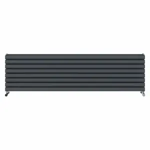 Right Radiators 1800x472 mm Horizontal Vertical Oval Column Radiator Double Panel Rads Anthracite