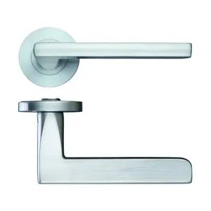 Venice Latch Door Handle (Set of 2) Satin Chrome