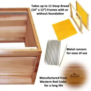 National Bee Hive Cedar Deep Brood Box Beekeeping Bee Keeping Beehive