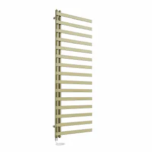 Right Radiators Prefilled Electric Heated Towel Rail Designer Ladder Warmer Rads - 1600x600mm Brushed Brass