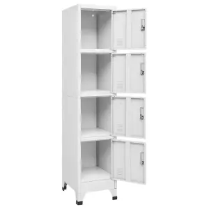 Berkfield Locker Cabinet with 4 Compartments 38x45x180 cm