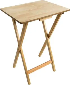 Home Vida Folding Snack Table Natural | Robert Dyas